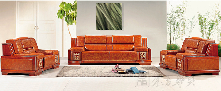 Office Sofa|Traditional Leather Sofa|Office Furniture|Traditional Leather Sofa|真皮沙发 CG-CTZPSF-13