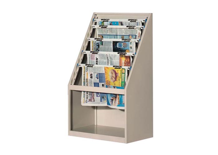 Library Furniture|Newspaper rack|Office Furniture|10 level newspaper rack|报纸斜挂柜 CG-P-10A