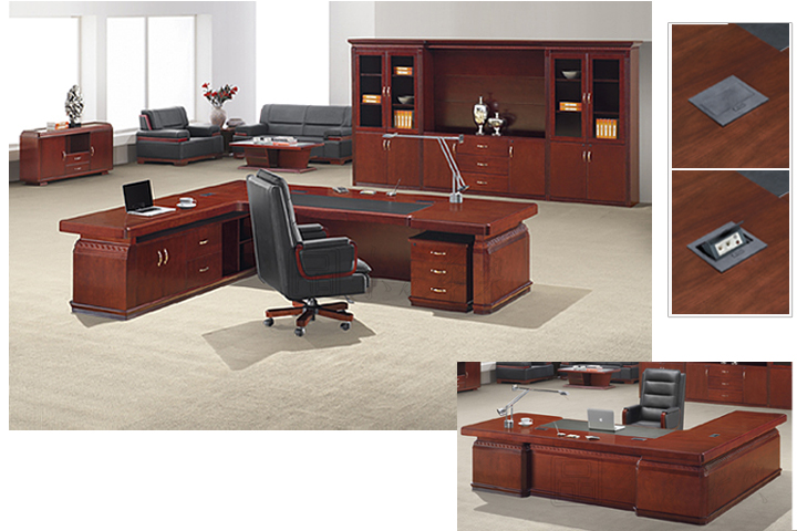 Office Desk|Complete Set Office Furniture|Office Furniture|High-grade Executive Desk|实木大班台|实木大班桌|大班台|大班桌|总裁台|总经理台